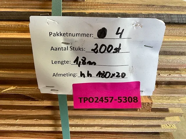 Douglas plank met halfhoutverbinding 180x18x2 cm (50x) - afbeelding 5 van  5