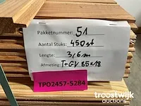 Douglas plank met mes -en groef verbinding 360x8.5x1.8 cm - afbeelding 5 van  5