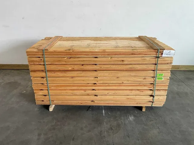 Douglas plank met mes en groef verbinding 200x8.5x1.7 cm (75x) - afbeelding 1 van  6