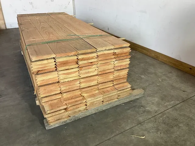 Douglas plank met mes en groef verbinding 224x18.5x2.5 cm (40x) - afbeelding 2 van  6
