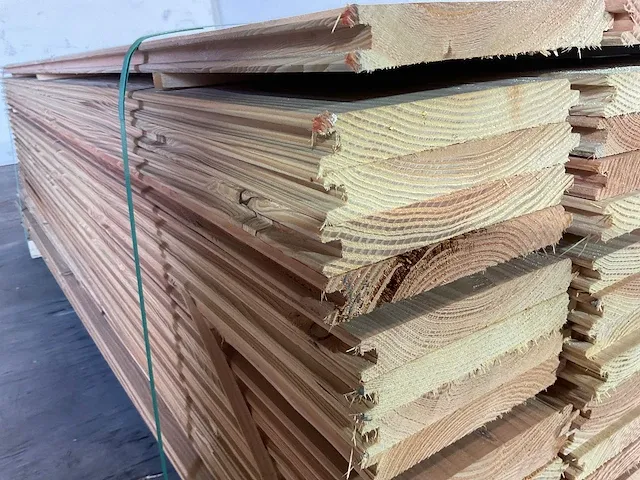 Douglas plank met mes en groef verbinding 224x18.5x2.5 cm (40x) - afbeelding 5 van  6