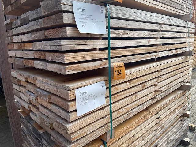 Douglas planken fijnbezaagd 2000x200x22mm (128x) - afbeelding 4 van  4