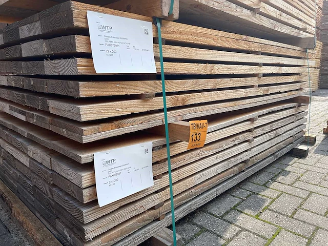 Douglas planken fijnbezaagd 2000x200x22mm (130x) - afbeelding 4 van  4