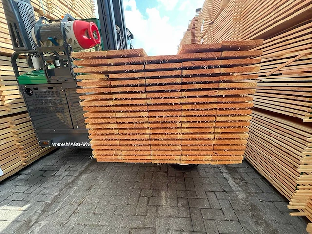 Douglas planken fijnbezaagd 22x200mm, lengte 300cm (60x) - afbeelding 3 van  3