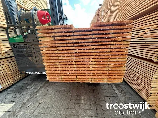 Douglas planken fijnbezaagd 22x200mm, lengte 400cm - afbeelding 3 van  3