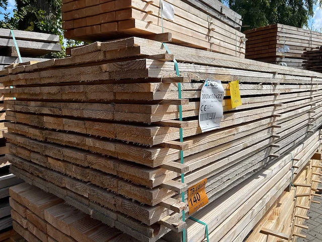 Douglas planken fijnbezaagd 3000x150x22mm (137x) - afbeelding 4 van  4