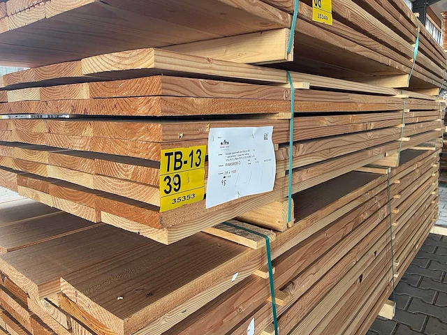 Douglas planken fijnbezaagd 3000x195x28mm (45x) - afbeelding 4 van  4