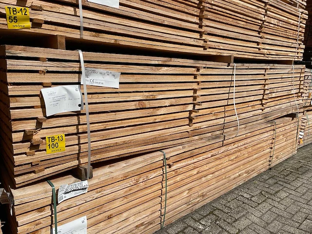 Douglas planken fijnbezaagd 4000x200x22mm (120x) - afbeelding 4 van  4