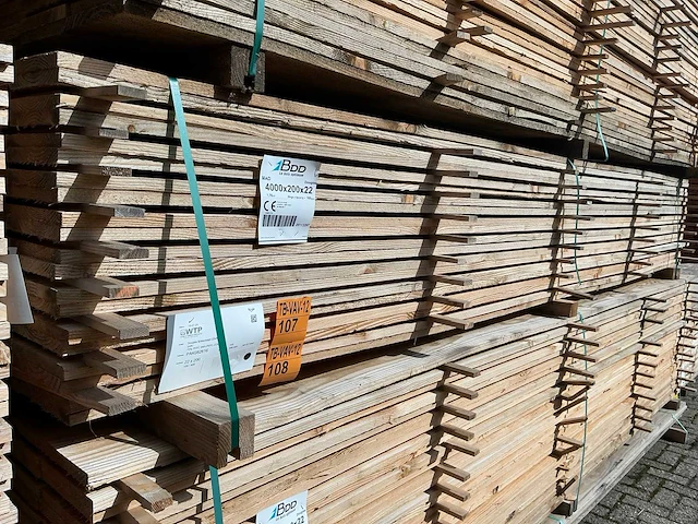 Douglas planken fijnbezaagd 4000x200x22mm (50x) - afbeelding 4 van  4