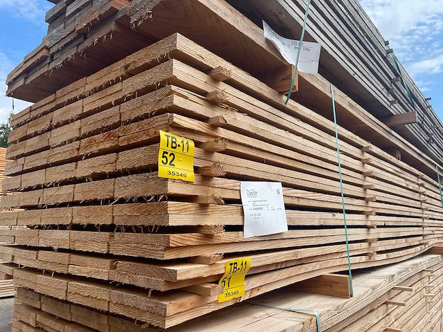 Douglas planken fijnbezaagd 4000x200x22mm (60x) - afbeelding 4 van  4