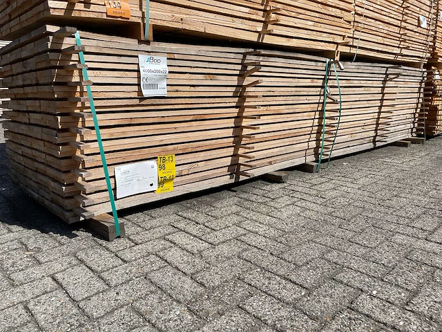 Douglas planken fijnbezaagd 4000x200x22mm (65x) - afbeelding 4 van  4