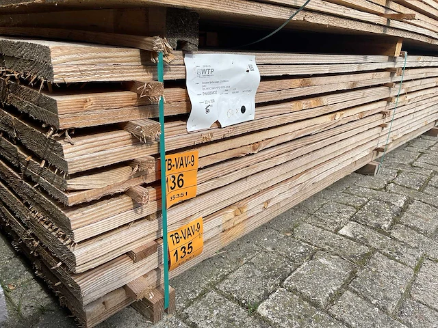 Douglas planken fijnbezaagd 5000x200x22mm (40x) - afbeelding 4 van  4
