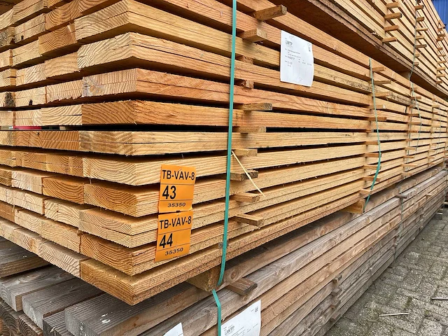 Douglas planken fijnbezaagd 5000x200x22mm (60x) - afbeelding 2 van  4