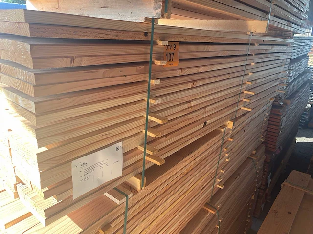 Douglas planken geschaafd 3000x195x28mm (90x) - afbeelding 2 van  3