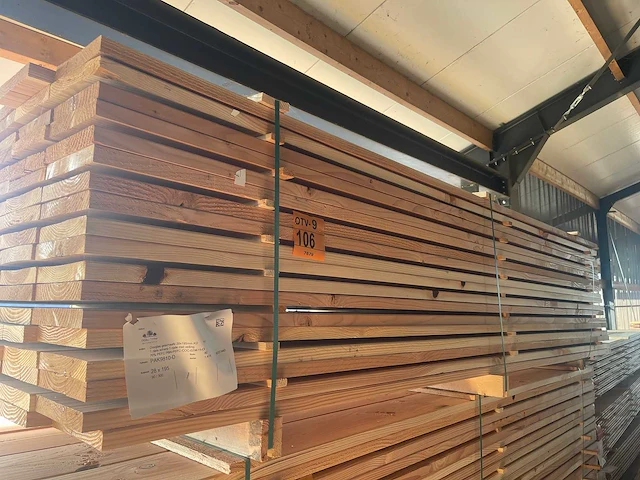 Douglas planken geschaafd 3000x195x28mm (90x) - afbeelding 2 van  3
