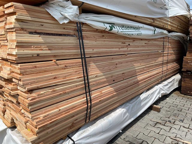 Douglas planken geschaafd 4000x145x18mm (100x) - afbeelding 2 van  3