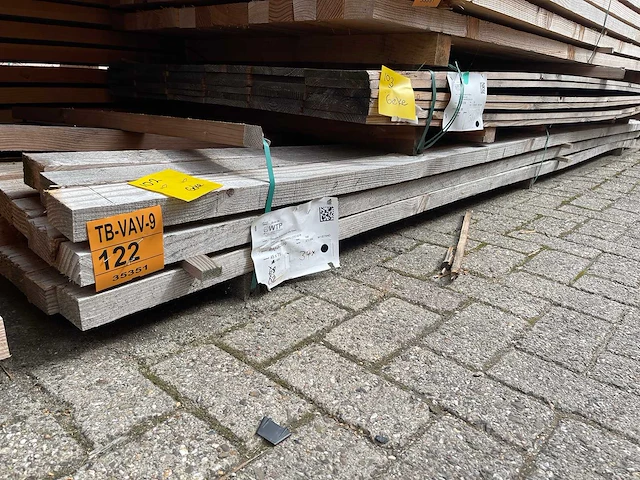 Douglas regels fijnbezaagd 4000x75x45mm (37x) - afbeelding 4 van  4