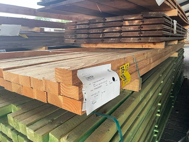 Douglas regels fijnbezaagd 5000x75x45mm (26x) - afbeelding 4 van  4
