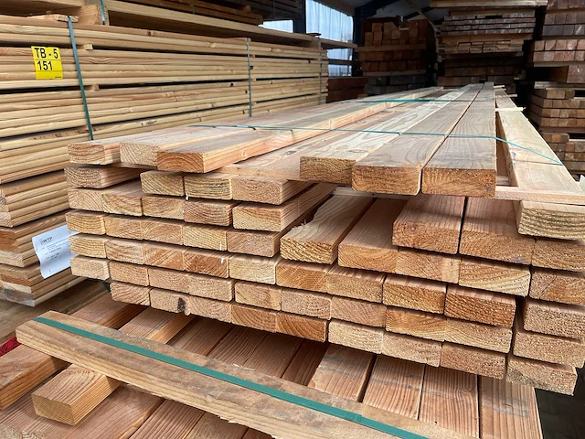 Douglas regels geschaafd 38x89mm, lengte 500cm (58x) - afbeelding 3 van  3