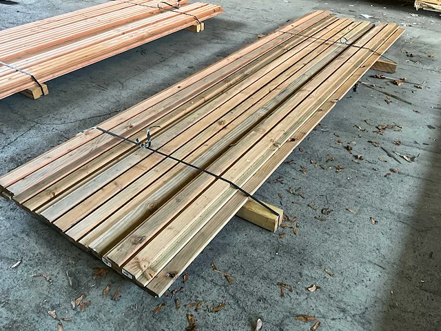 Douglas rhombusprofiel geschaafd 300x14,5x2,7 cm (8x) - afbeelding 4 van  4