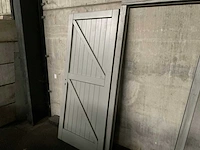 Douglas tuindeur in kozijn grijs 215x110 cm - afbeelding 2 van  2