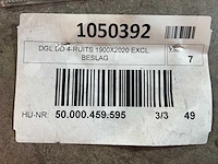 Douglas tuinhuis dubbele deur 4-ruits 1900x2020 mm - afbeelding 5 van  6