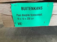 Douglas tuinpaal fijnbezaagd 250x10x10 cm (66x) - afbeelding 5 van  6