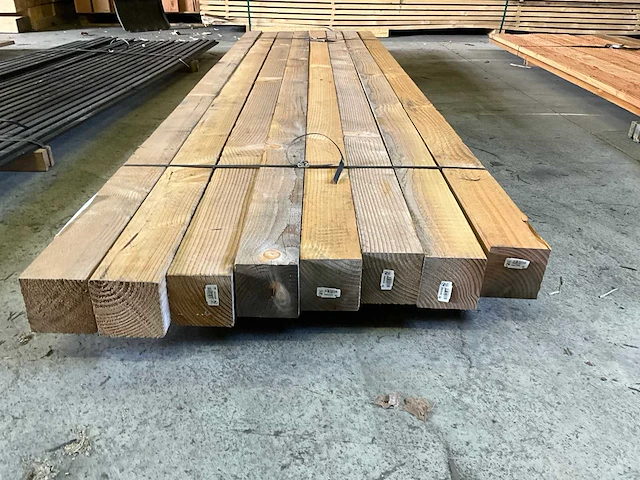 Douglas tuinpaal fijnbezaagd 300x10x10 cm (8x) - afbeelding 2 van  4