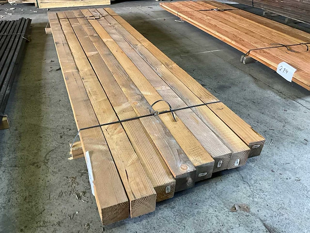 Douglas tuinpaal fijnbezaagd 300x10x10 cm (8x) - afbeelding 4 van  4