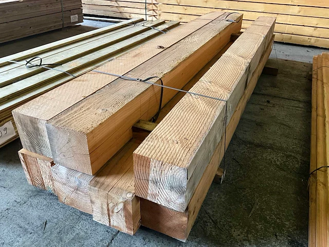 Douglas tuinpaal fijnbezaagd 300x20x20 cm (7x) - afbeelding 2 van  5