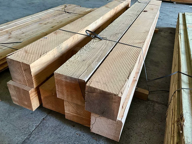 Douglas tuinpaal fijnbezaagd 300x20x20 cm (7x) - afbeelding 3 van  5