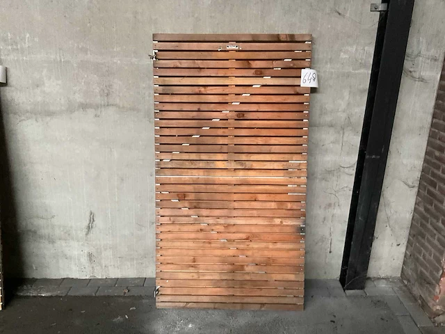 Douglas tuinpoort met metalen frame 180x100 cm - afbeelding 1 van  4