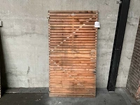 Douglas tuinpoort met metalen frame 180x100 cm - afbeelding 1 van  4