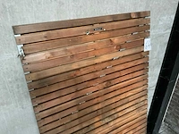 Douglas tuinpoort met metalen frame 180x100 cm - afbeelding 2 van  4