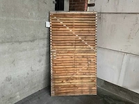 Douglas tuinpoort met metalen frame 180x100 cm - afbeelding 3 van  4