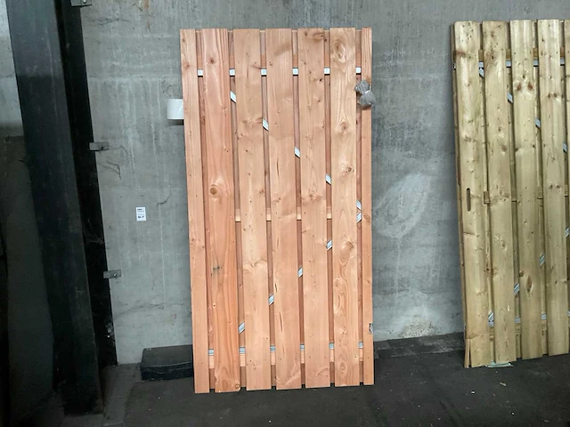 Douglas tuinpoort met metalen frame 190x100 cm - afbeelding 3 van  4