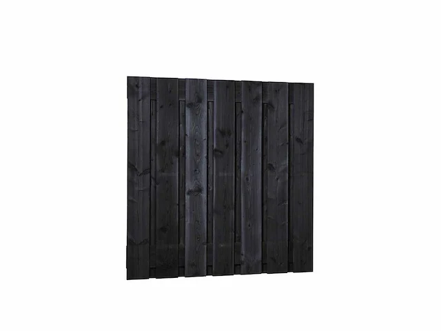 Douglas tuinscherm 13-planks zwart-gedompeld 180x180 cm (2x) - afbeelding 1 van  1