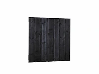 Douglas tuinscherm 13-planks zwart-gedompeld 180x180 cm (2x) - afbeelding 1 van  1