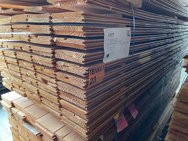 Douglas veer en groef 18x185mm, lengte 300cm (130x) - afbeelding 4 van  4