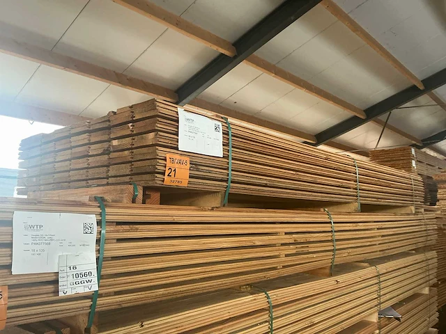 Douglas veer en groef 3000x145x18mm (100x) - afbeelding 2 van  3