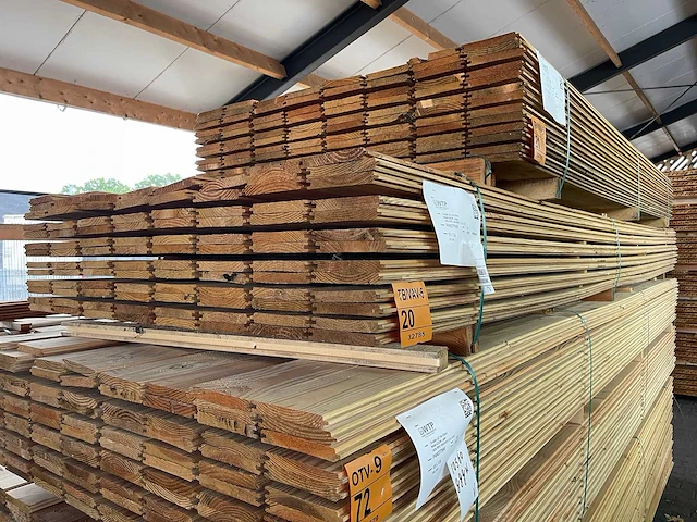 Douglas veer en groef 4000x145x18mm (100x) - afbeelding 4 van  4