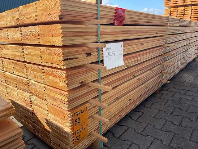 Douglas veer en groef breed 4000x195x18mm (100x) - afbeelding 2 van  3
