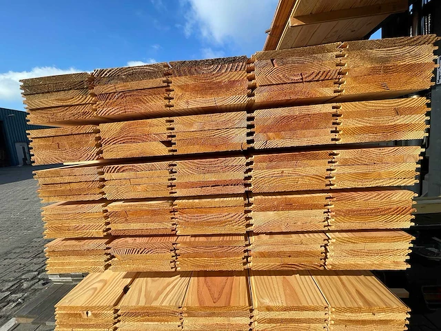Douglas veer en groef breed 4000x195x18mm (130x) - afbeelding 3 van  3