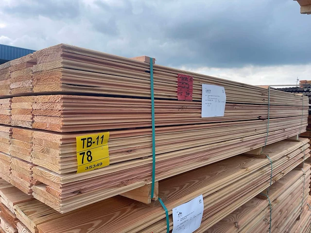 Douglas veer en groef met kraal 3000x170x18mm (105x) - afbeelding 2 van  3
