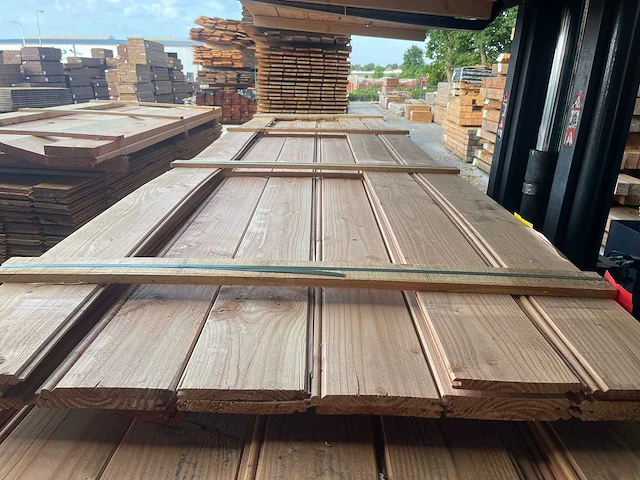 Douglas veer en groef met kraal 4000x170x18mm (15x) - afbeelding 1 van  3