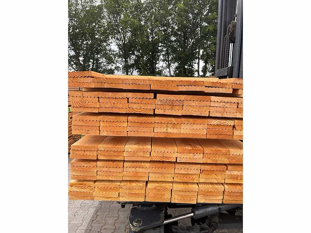 Douglas vlonderplanken 28x145, lengte 400cm (100x) - afbeelding 2 van  3