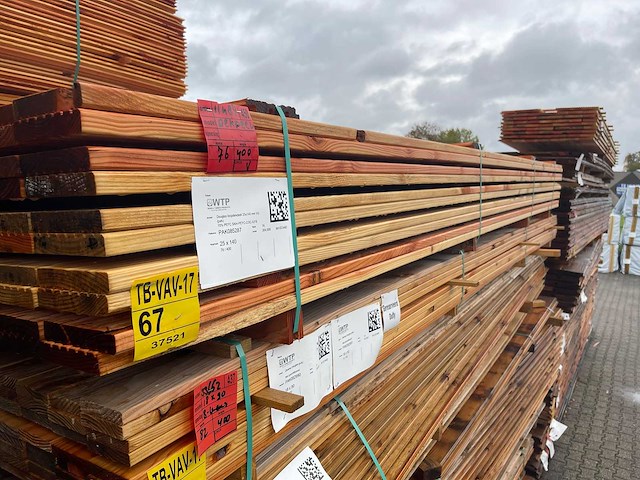 Douglas vlonderplanken 4000x140x25mm (76x) - afbeelding 2 van  3