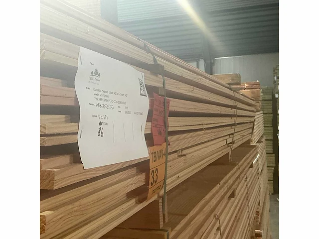Douglas zweeds rabat 23x190mm, lengte 300cm (86x) - afbeelding 4 van  4