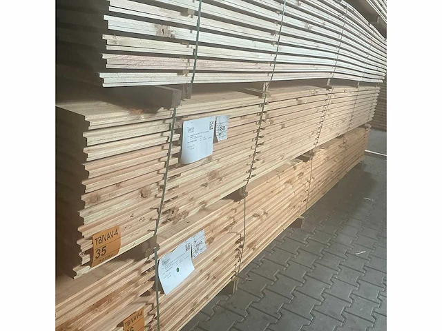 Douglas zweeds rabat 23x190mm, lengte 500cm (130x) - afbeelding 4 van  4