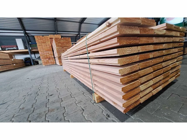 Douglas zweeds rabat 23x190mm, lengte 500cm (148x) - afbeelding 3 van  4
